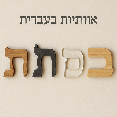 אותיות בעברית לשלטים – ייחודיות השפה בעיצוב הבית