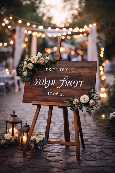 שלט לחתונה ולאירועים – מזכרת שממשיכה לחיות בבית