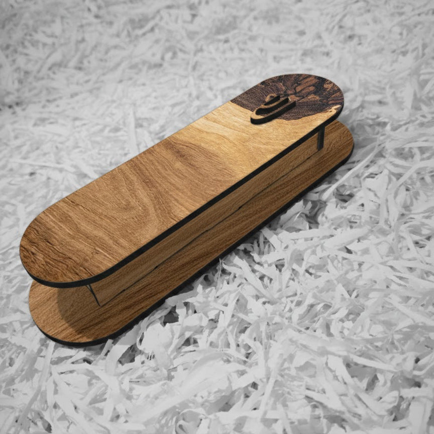 "בית מזוזה מעץ דגם דגם "עץ עם עיניים