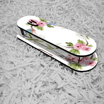 בית מזוזה מעץ דגם ציפורים מעוטר